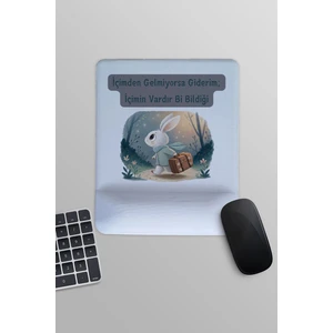 Qoeuyl Boutique Içimden Gelmiyorsa Giderim Baskılı Dikdörtgen Bilek Destekli Mousepad