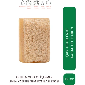 Let'scrub Doğal Kabak Lifli Çay Ağacı Sabunu - Shea Yağı ile Zenginleştirilmiş Nem Bombası 130 gr