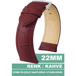 22mm Fossil-Welder-Wesse-Casio-Armani-Omega-Seiko-Tissot Saat Uyumlu Deri Saat Kordonu Kayışı MR1