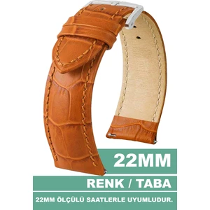 22mm Fossil-Welder-Wesse-Casio-Armani-Omega-Seiko-Tissot Saat Uyumlu Deri Saat Kordonu Kayışı MR1