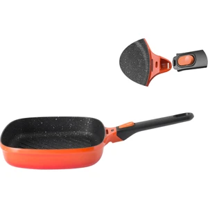 Gem Çıkarılabilir Saplı Stay Cool Izgara Tava Turuncu 24 Cm