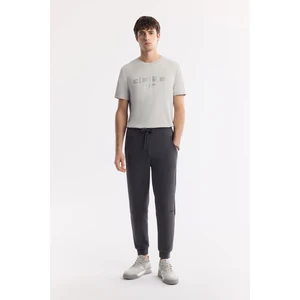 Avva Erkek Antrasit Beli Lastikli Bağcıklı Soft Touch Regular Fit Eşofman Altı A51Y3402