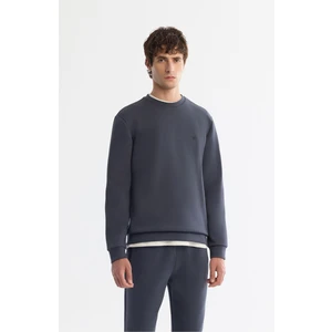 Avva Erkek Antrasit Bisiklet Yaka Esnek Yumuşak Doku İnterlok Kumaş Regular Fit Sweatshirt B001100