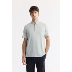 Avva Erkek Gri Kıvrılmaz Polo Yaka Bi-Stretch Teknik Kumaş Regular Fit T-Shirt A51Y1156