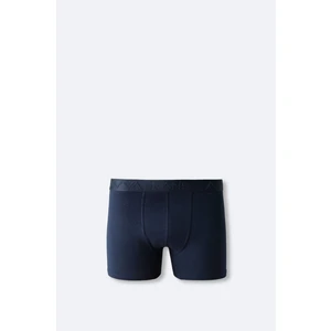 Erkek Lacivert Pamuklu Esnek Kumaş Düz Boxer B009510