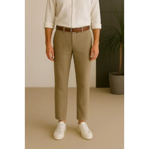 Erkek Keten Pantolon – Nefes Alabilir, Rahat Kesim Günlük Giyim -Geniş Beden Aralığı-