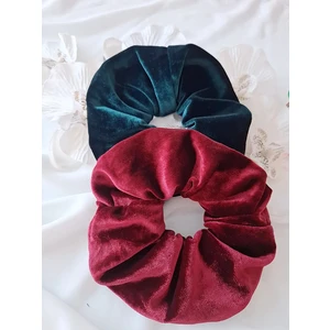 2'li Büyük Kadife Lastikli Toka