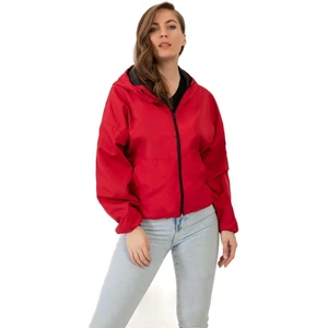 First Stops Spor Kadın Su Yeşili Kapüşonlu Su ve Rüzgar Geçirmez Oversize Yağmurluk - Rüzgarlık