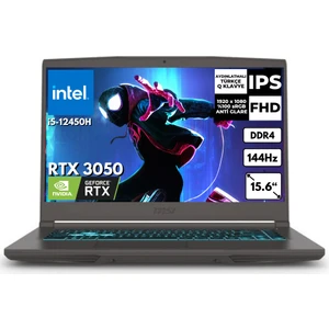 Msı Thin 15 I5-12450H 16 GB 1 Tbssd  4gb RTX3050 15.6" 144Hz Fhd Windows 11 Home Taşınabilir Bilgisayar B12UC-1478XTRAT33