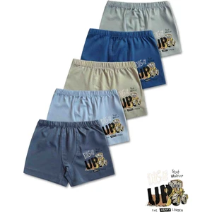 %95 Pamuklu Erkek Çocuk Boxer Külot Iç Çamaşır 5li Set