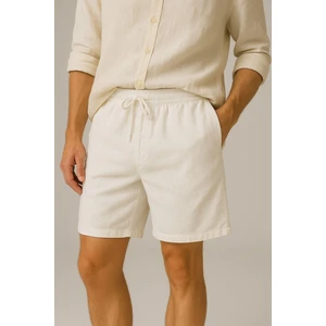 First Stops Erkek Cepli Keten Şort Nefes Alabilir Kumaş ve Spor Tarz ile Yazlık Kullanıma Uygun