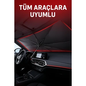 Tüm Araçlar Için Katlanabilir Araba Camı Güneşlik - Ön Cam Için Uv Koruma Şemsiyesi