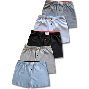 %100 Pamuklu Erkek Çocuk Boxer Külot Iç Çamaşır 5li Set