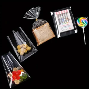 HG Tedarik 100 Adet 10X15 cm Bantsız Şeffaf Opp Jelatin Poşet, Kurabiye ve Şekerleme Poşeti