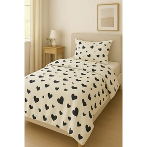 Tek Kişilik Nevresim Seti Çarşafsız yastık kılıfı ıle beraber günlük kullanıma uygun