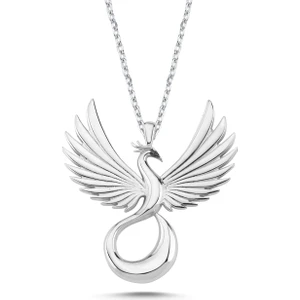 Taşsız Anka Kuşu Gümüş Kolye