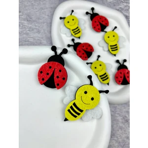 Uğur Böceği ve Arılı Saçsız Bebek Tokası 2'li