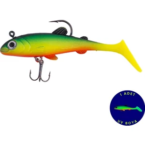 Silikon Sahte Balık - 15G 100MM - Üçlü Iğneli - Fishack - Uv Boyalı - Liechen