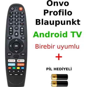 Onvo Profilo Blaupunkt Marka Android Tv’lerle Uyumlu Kumanda
