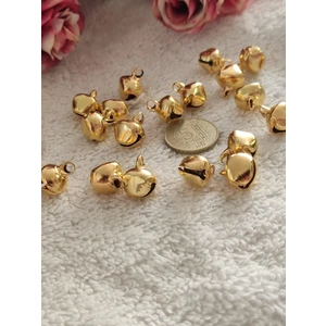 Minik Boy Çan Zil – 10 mm – 20 Adet – Gold Renk – Hobi, Kedi & Köpek Tasma Zili