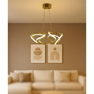 TT307-40-SR Tt Aydınlatma Helezon Modeli Sarı Kaplama LED Avize