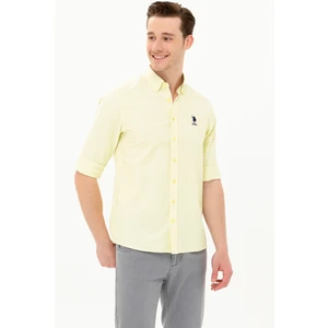 U.S. Polo Assn. Erkek Açık Sarı Gömlek Basic 50262980-VR004