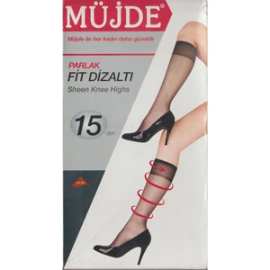 6'lı 15 Denye Parlak Fit Dizaltı