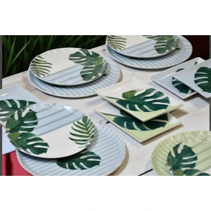 18 Parca 6 Kişilik Porselen Ikram ve Kahvaltı Sunum Seti (Porland)