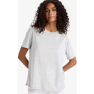 Regular Fit Bisiklet Yaka Basic Düz Penye Kısa Kollu Tişört W9584AZ25AU