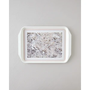 Blooming Pp Kaydırmaz Tepsi 39X30 cm Krem