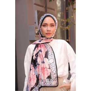 Soft Gül Desen Ipek Vual Şal Diorel