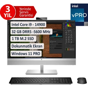 Hp 5V8B2ES, Eliteone 870 G9, İ9-14900, 27" Dokunmatik Ekran, 32GB Ddr5 Ram, 1tb Ssd, Paylaşımlı Ekran Kartı, Windows 11 Pro, All In One Pc, Gri (3 Yıl Yerinde Servis)