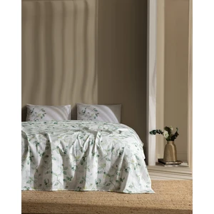 Rumilly King Size %100 Pamuk Karde Baskılı Pike Takımı - Yeşil