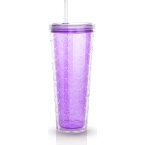  Sparkle Pipetli Renkli Bardak  750 ml Kapaklı Sunum Bardağı ,meşrubat Bardağı