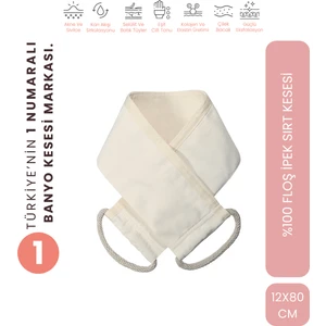 Let'scrub Krep Sırt Banyo Duş Kesesi %100 Floş Ipek Kadın ve Erkekler Için Peeling 15X85 cm