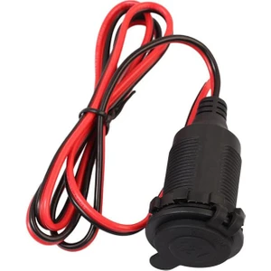 Montajlanabilir Araç Dişi Çakmak Soketi Vidalı Şarj Soketi 1m Kablolu