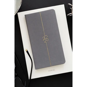 Matt Notebook 2026 Yılı Haftalık Keten Cep Ajandası 12 Aylık Füme