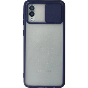 Pixel Store Samsung Galaxy A02 Kılıf Palm Buzlu Kamera Sürgülü Silikon - Lacivert - CPT101661-7539