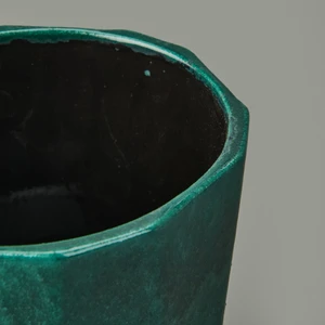 Simple Living Seramik Saksı - Mavi - 13X12 cm