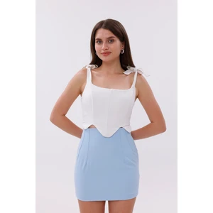 Fundacshoosesxgenıus Kadın Pensli Etek Iç Göstermez Lamineli kadın etek Kadın-Etek