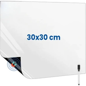 Tutunabilir Kağıt Mıknatıslı Manyetik Magnet Beyaz Tahta 30CM x 30CM Katlanabilir Silinebilir Yazı Tahtası + Kalem