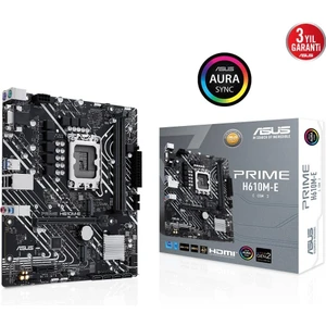 ASUS PRIME H610M-E-CSM DDR5 DP HDMI VGA 2XM2 USB 3.2 RGB MATX 1700P