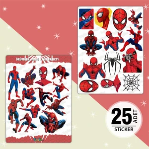 Örümcek Adam Sticker Seti, Spider-Man Sticker, 25 Adet Örümcek Adam Etiket