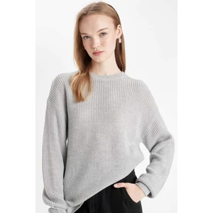 Regular Fit Bisiklet Yaka Selanik Kumaş Basic Düz Triko Kazak H6905AZ24WN