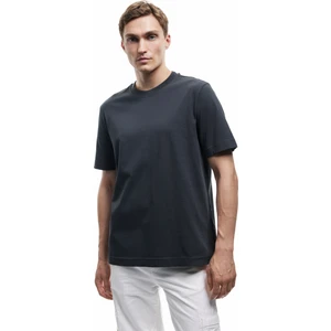 Pamuklu Kısa Kollu Bisiklet Yaka Basic Tişört