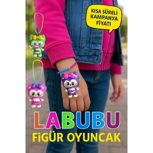 Labubu Figür Renkli Plastik Bileklik Sökülebilir Figür Oyuncak 1 Adet