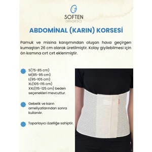 Soften Orthopedics Abdominal Korse Karın Korsesi 26 cm – XXLarge