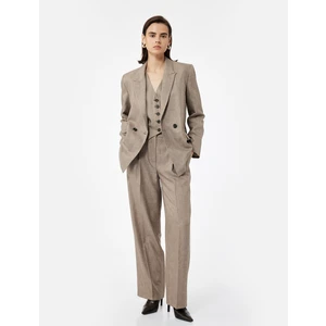 Kruvaze Yaka Uzun Kollu Oversize Blazer Ceket