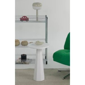 Lilyum Mantar Sehpa 57 cm Beyaz