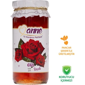 Gül Reçeli 300 gr (Pancar Şekeri İle Üretilmiştir - Glikoz, Koruyucu İçermez)